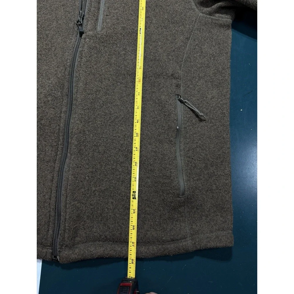 The North Face Fleece Sweater Full Zip Jacket Men's Large Heather Brown Outdoor